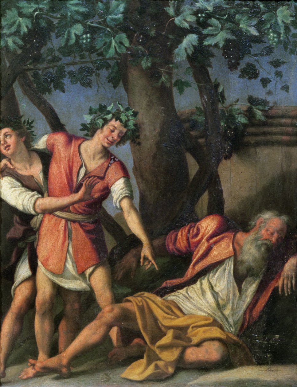 Noahs beruselse (olie på kobber) af Jacopo Chimenti Empoli