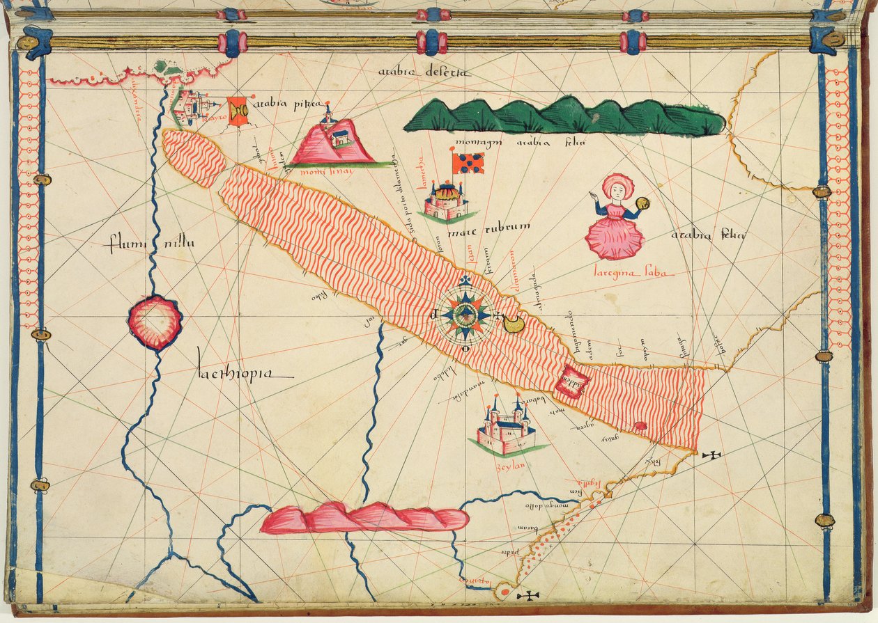 Ms Ital 550.0.3.15 fol.6r Kort over Egypten, fra "Carte Geografiche af Jacopo Russo