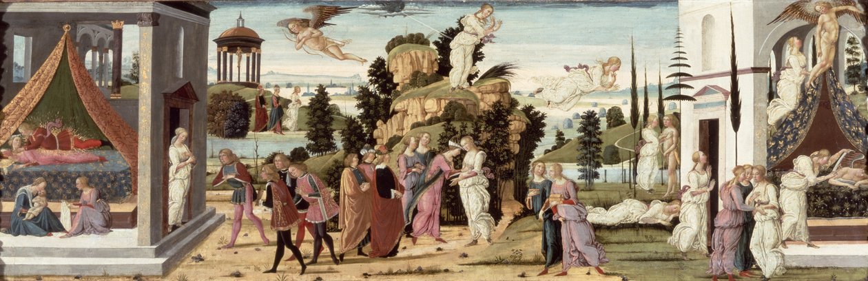Historien om Amor og Psyke (panel) af Jacopo del Sellaio