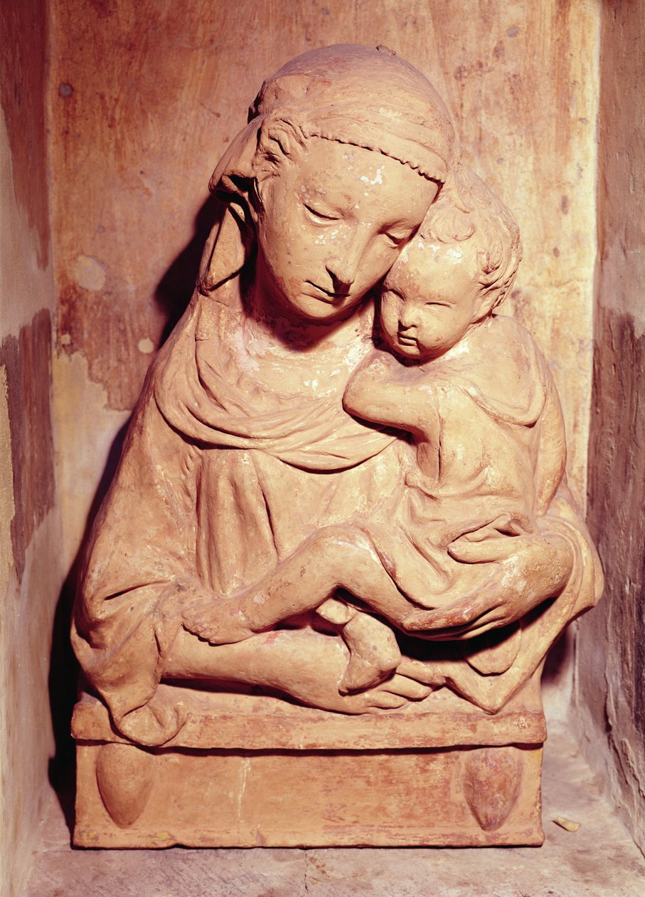 Jomfru og barn (marmor) af Jacopo della Quercia