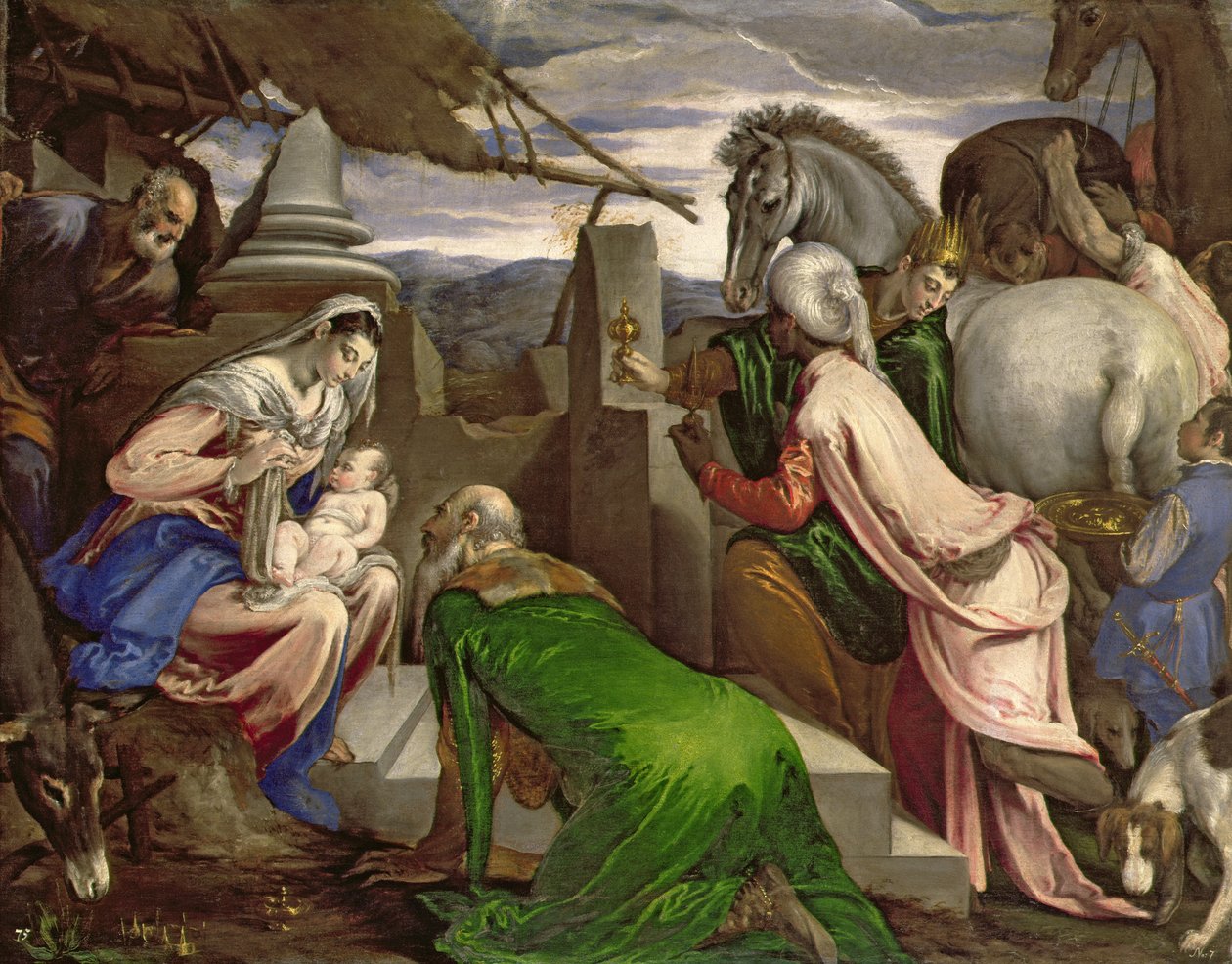 Tilbedelse af Magi af Jacopo Bassano