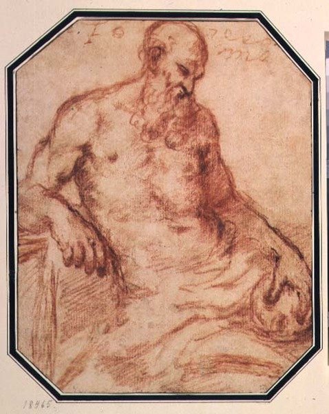 Sankt Jerome (blod) af Jacopo Bassano
