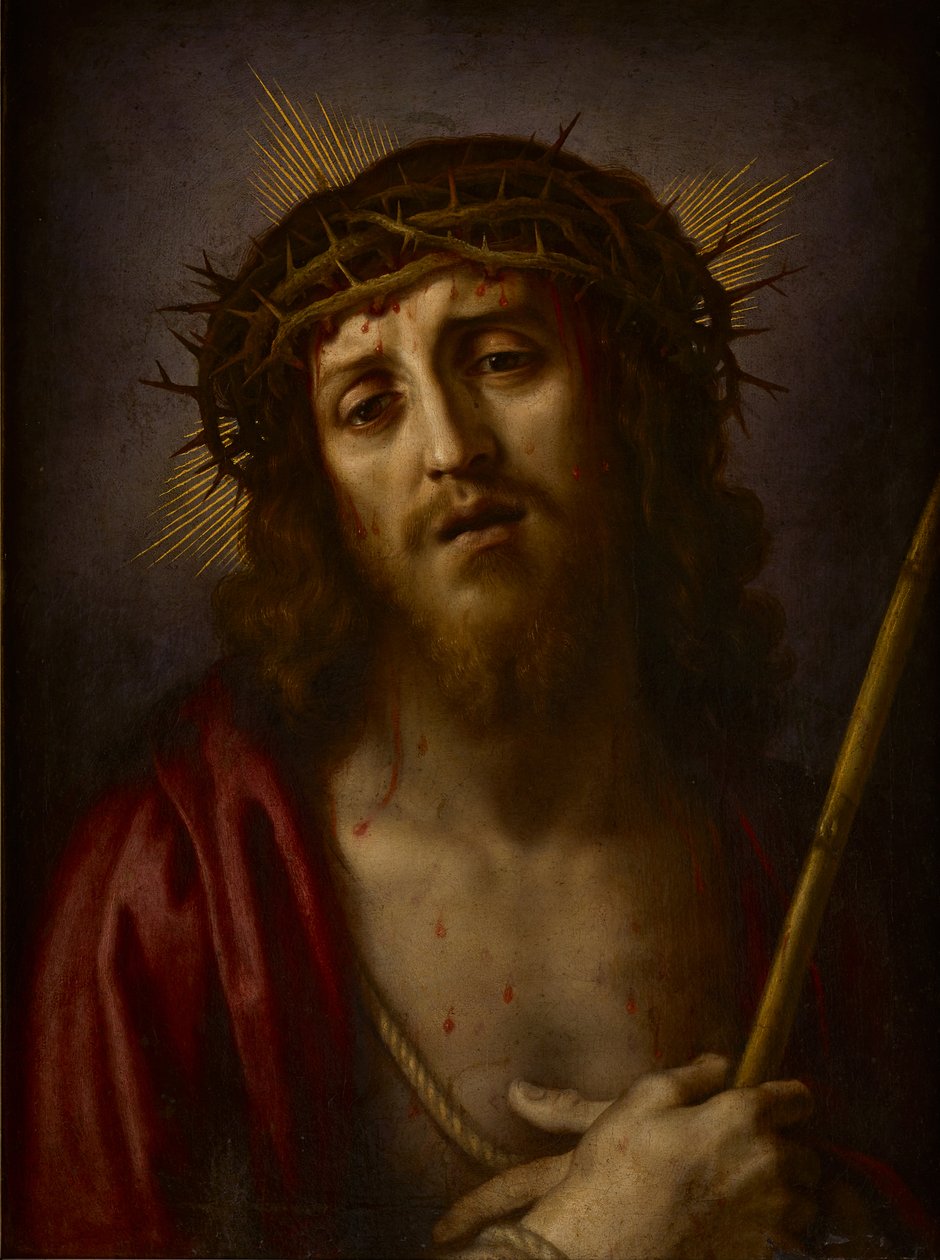 Ecce Homo (olie på lærred) af Jacopo (attr.to) Ligozzi