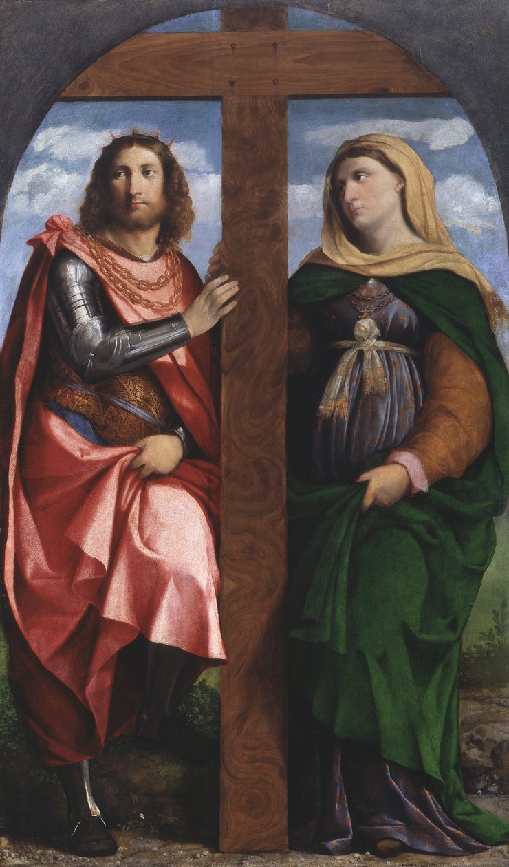 St. Helen og St. Constantine af Jacopo (c.1480 1528) Palma