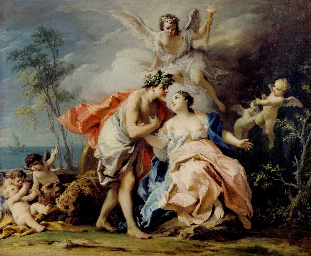 Bacchus og Ariadne af Jacopo Amigoni