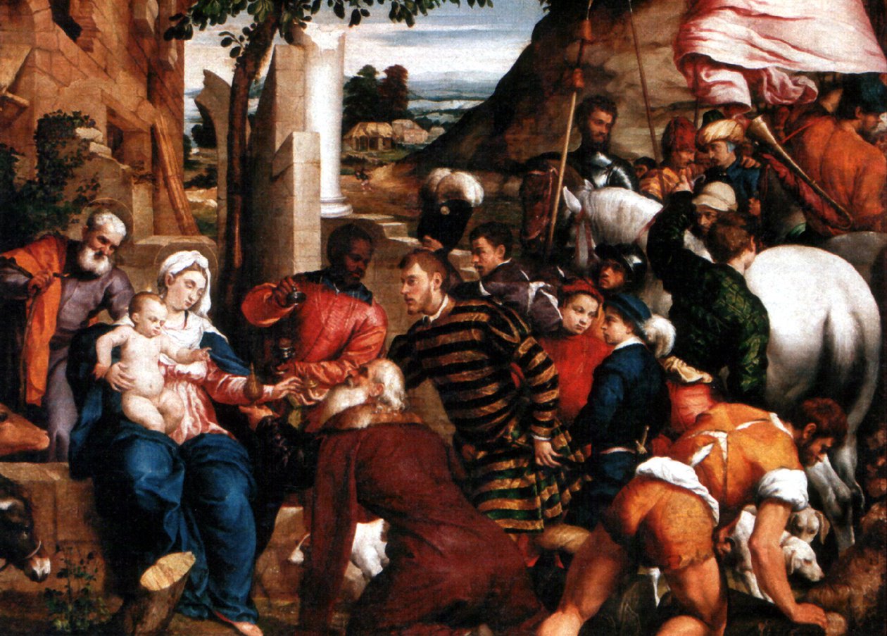Tilbedelse af de hellige tre konger af Jacopo Bassano