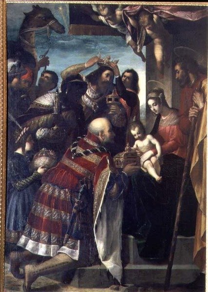 Tilbedelse af Magi af Jacopo Ligozzi