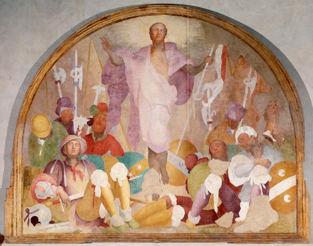 Opstandelse - Fresco af Jacopo Pontormo
