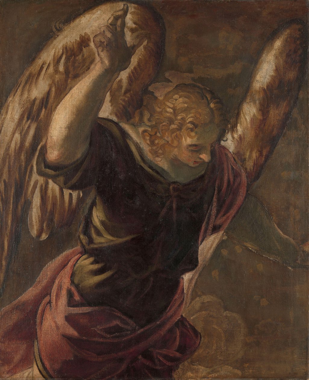Bebudelsen: Engel, 1560-1584. af Jacopo Robusti Tintoretto