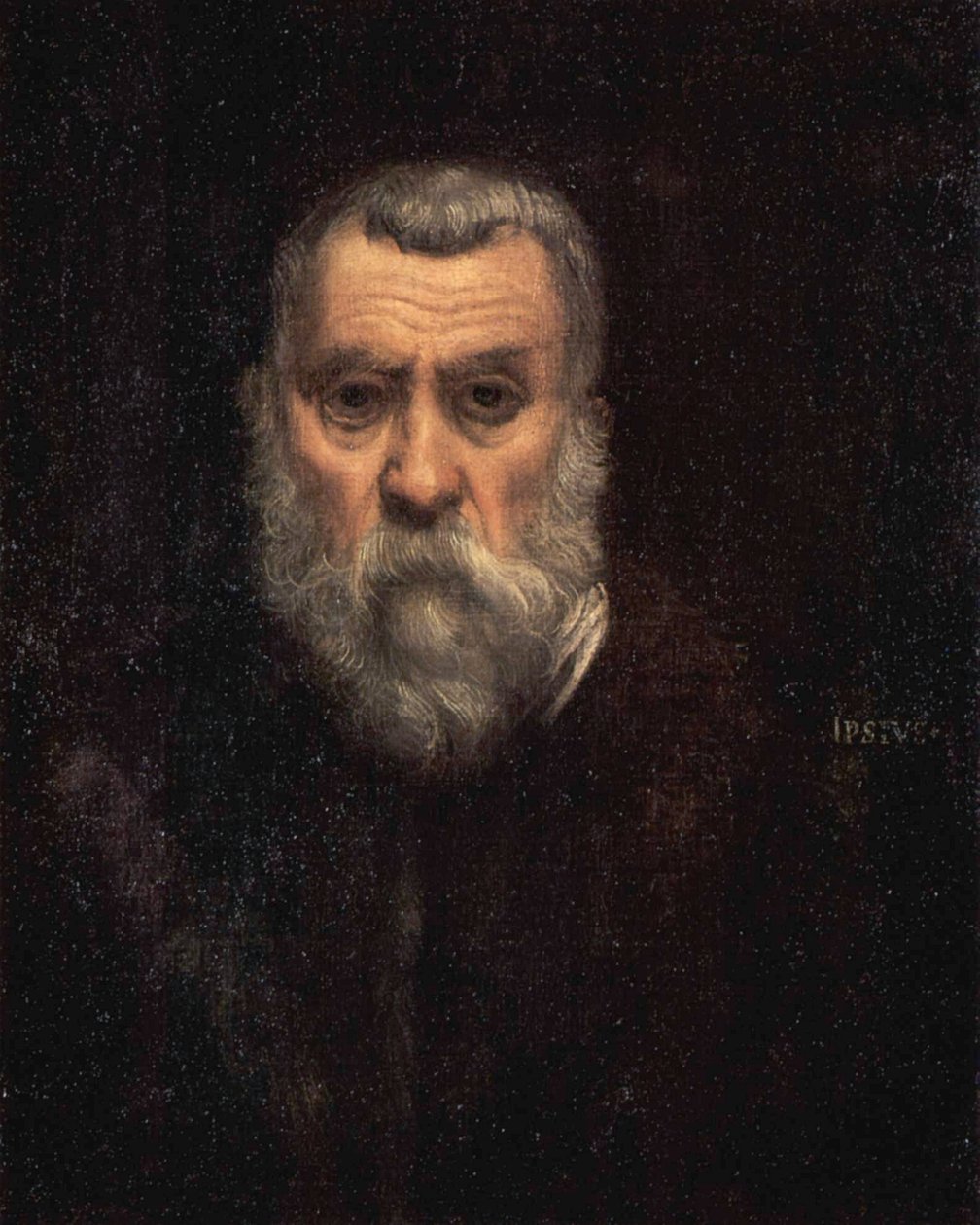 Fransk:  Autoportræt Selvportræt af Jacopo Tintoretto