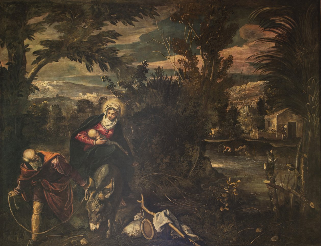 Flugten til Egypten, 1582-1585. af Jacopo Tintoretto
