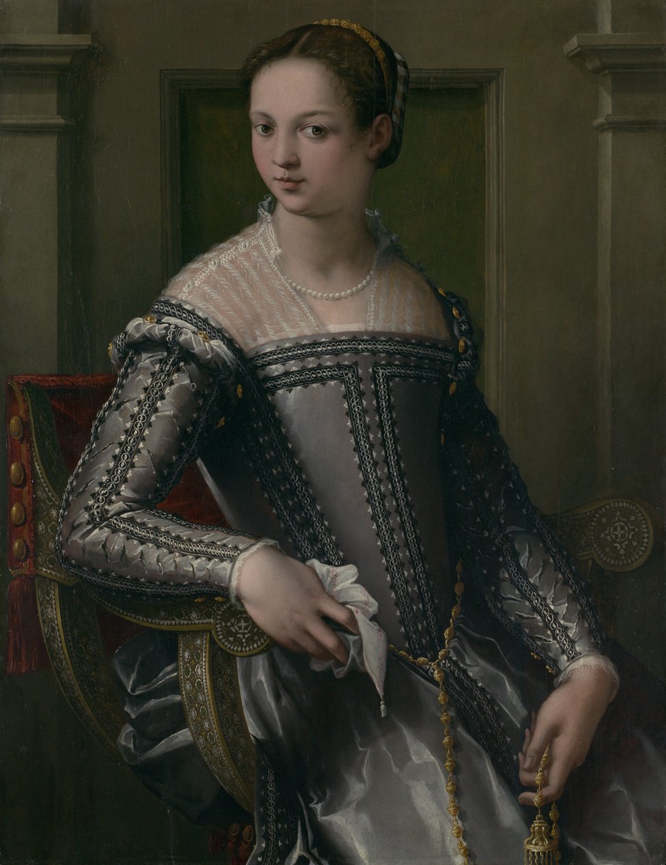 Portræt af en kvinde, midten af 1500-tallet. af Jacopo Zucchi