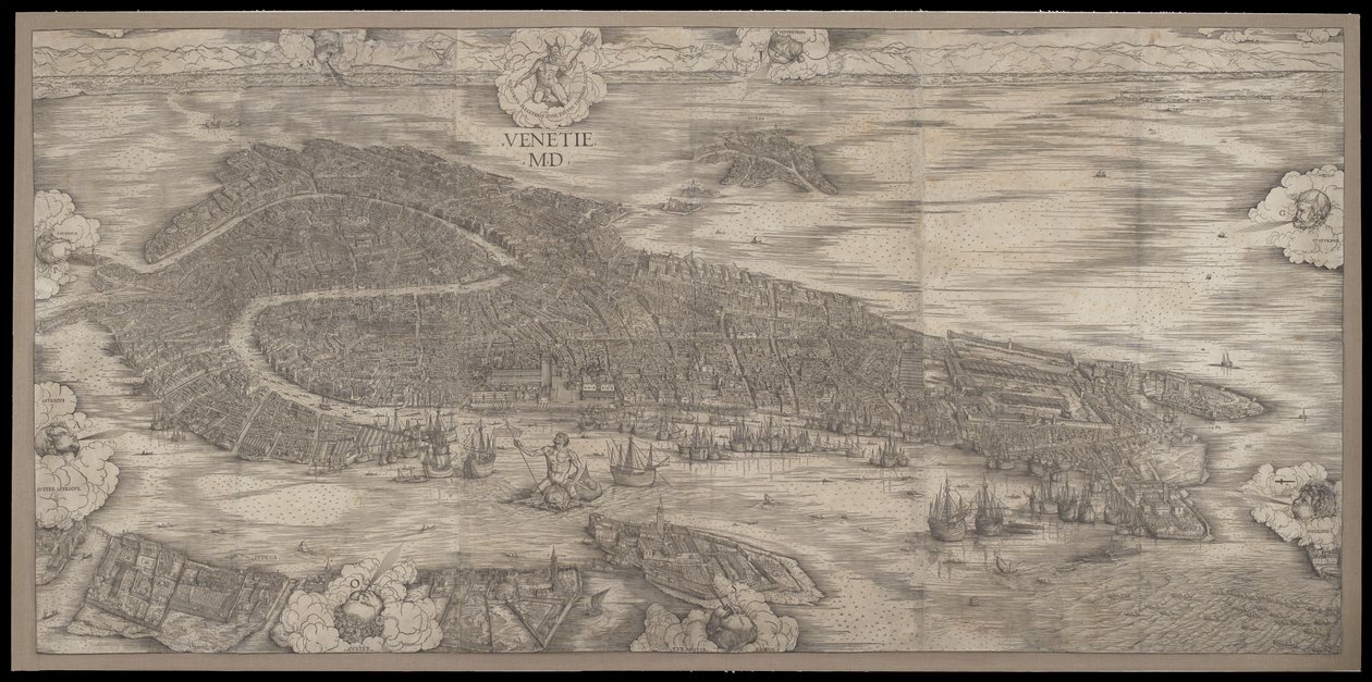 Udsigt over Venedig, 1500 af Jacopo de Barbari