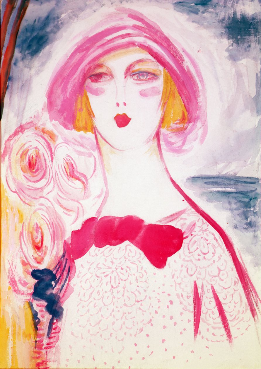 Portræt af en kvinde (gouache) af Jacqueline Marval