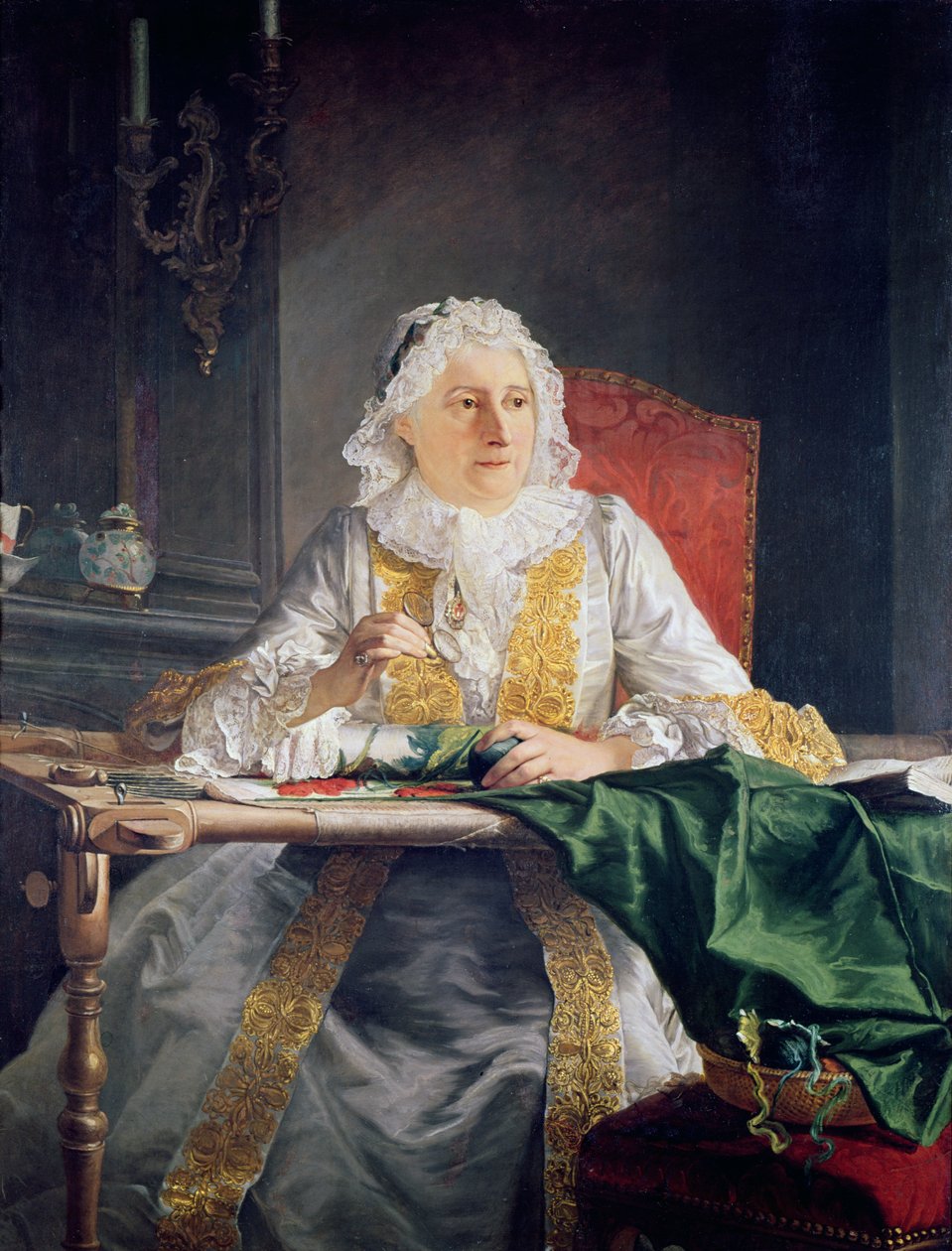 Portræt af Madame Antoine Crozat, 1741 af Jacques Andre Joseph Camelot Aved