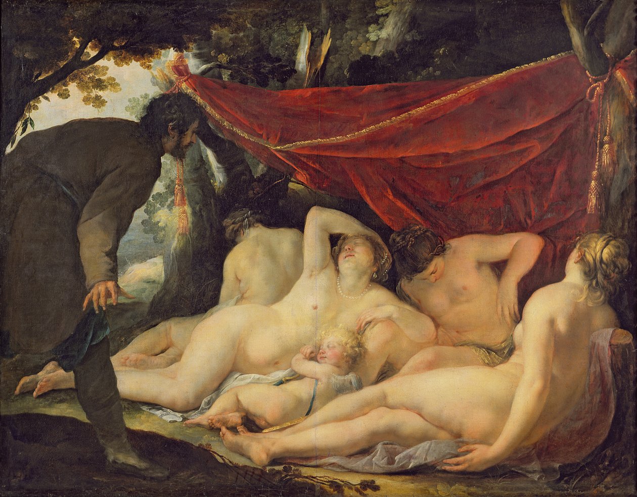 Venus og nåderne overrasket af en dødelig af Jacques Blanchard