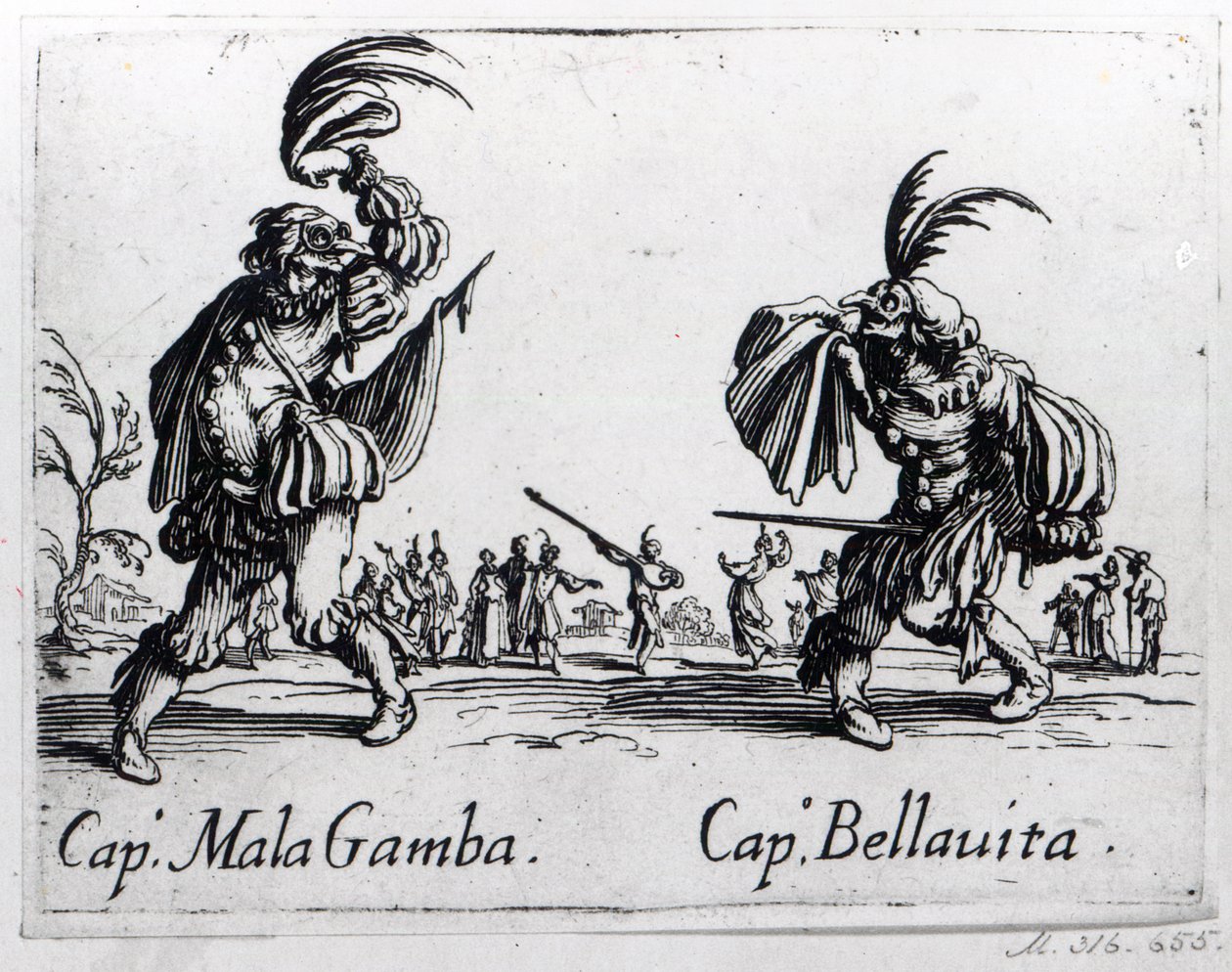 Balli de Sfessania, ca. 1622 af Jacques Callot