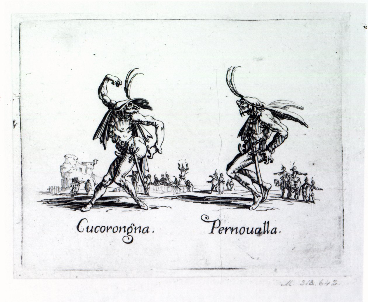 Balli de Sfessania, ca. 1622 af Jacques Callot