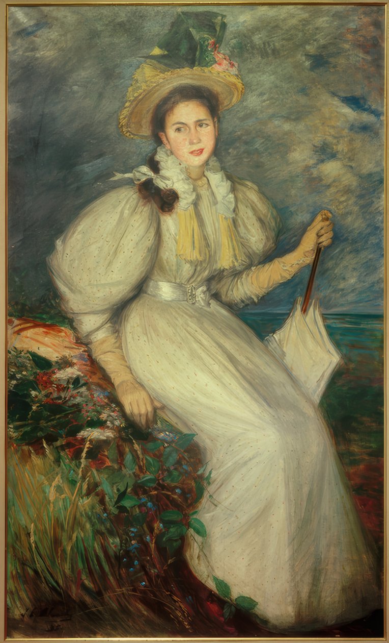 Portræt af en ung kvinde af Jacques Emile Blanche