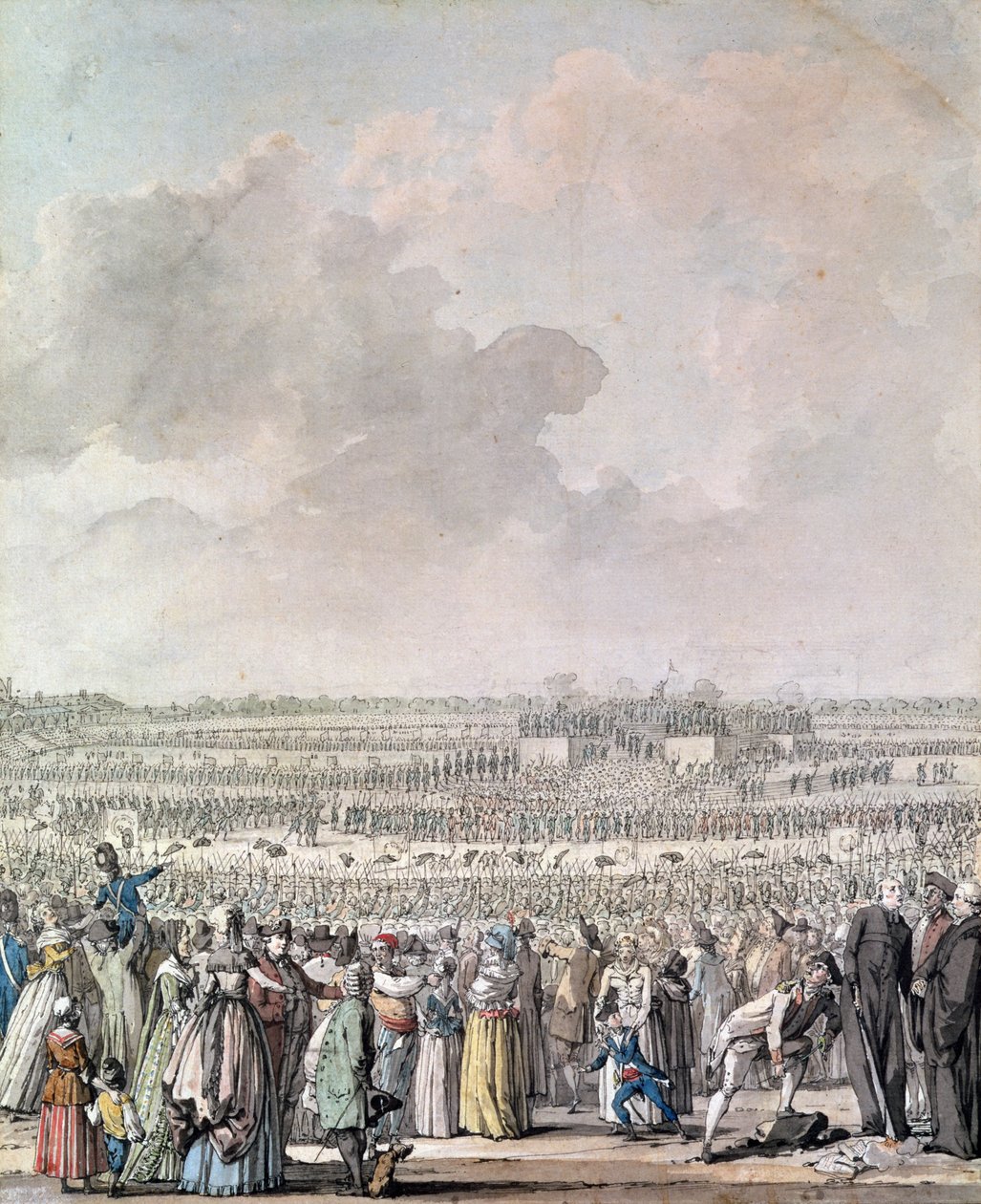Federationens festival på Champ de Mars, 14. juli 1790 af Jacques Francois Joseph Swebach