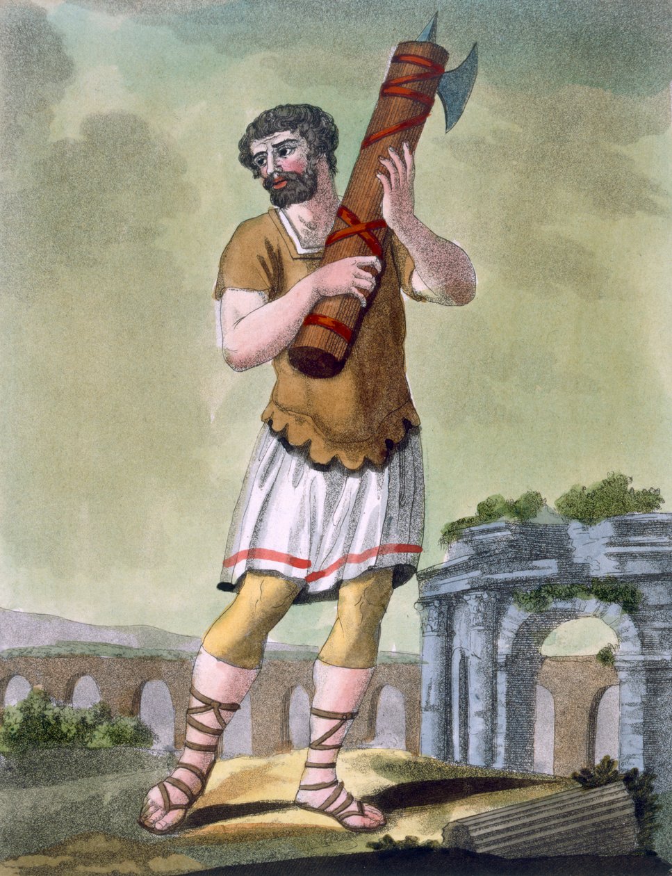 En lictor, bærer af fasces, illustration fra "L
