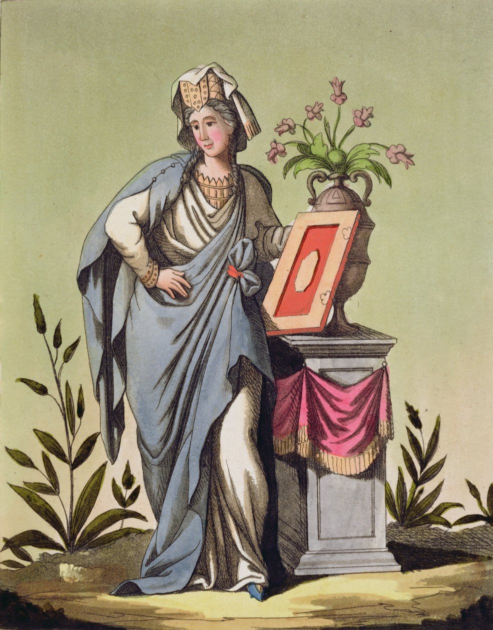 Sybil af Cumae, nr. 16 fra "Antique Rome", graveret af Labrousse, udgivet 1796 af Jacques Grasset de Saint Sauveur