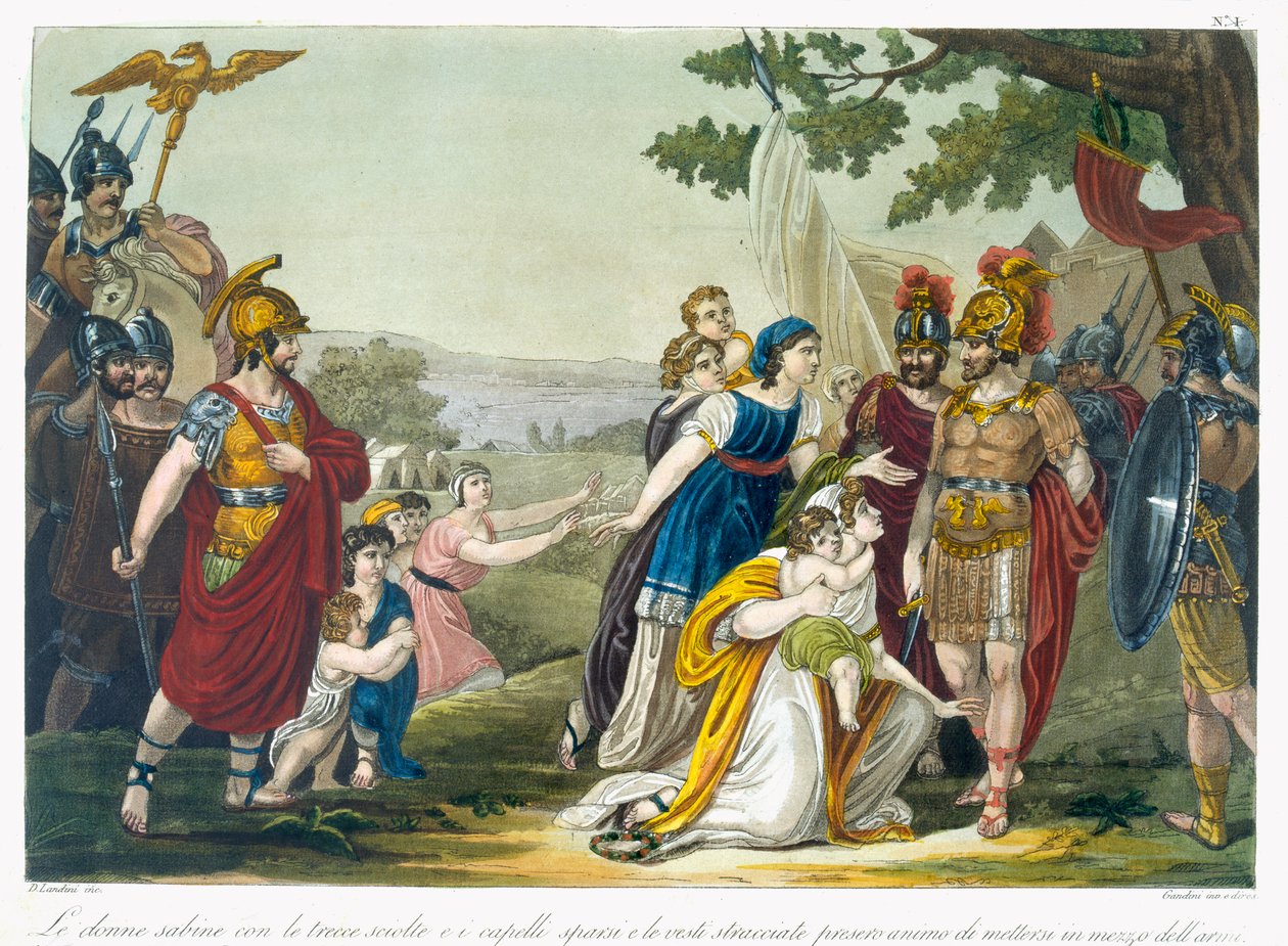 Sabinskvinderne, illustration fra 
