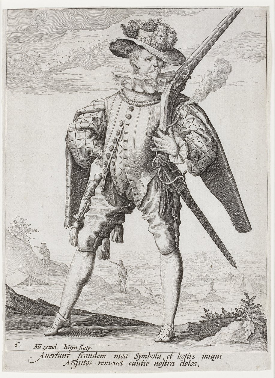 En musketer, 1587 af Jacques II de Gheyn