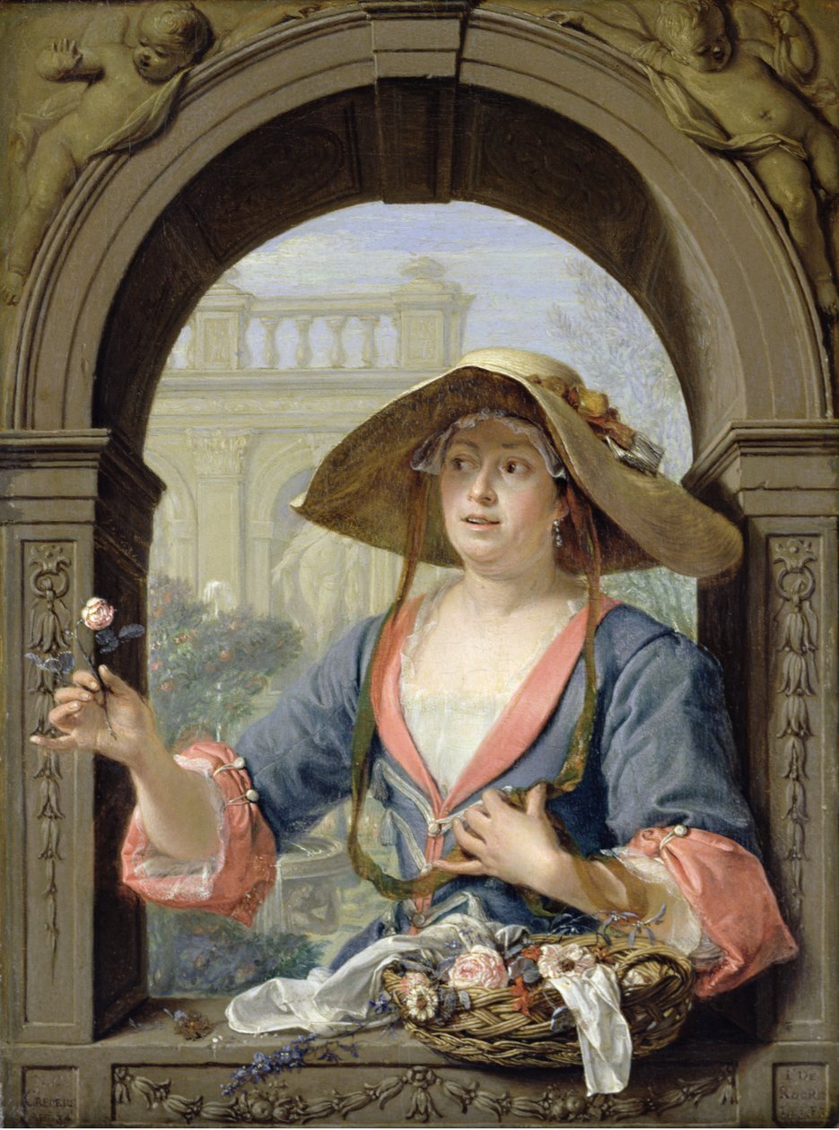 Portræt af kunstnerens elskerinde M.C. Cremers af Jacques Ignatius de Roore