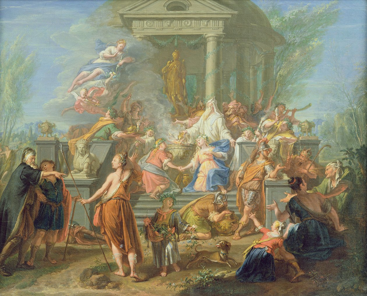 Offeret af Iphigenia, c.1720-25 af Jacques Ignatius de Roore