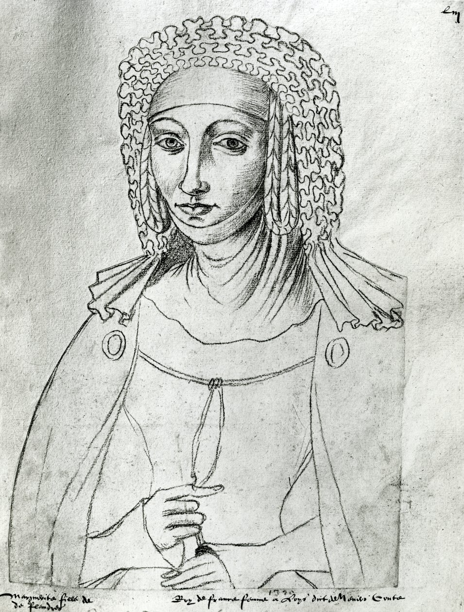 Ms.266 fol.53 Marguerite de France (1310-82), fra "Recueil d
