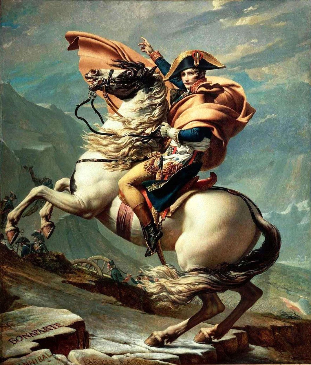 Napoleon krydser Alperne af Jacques Louis David