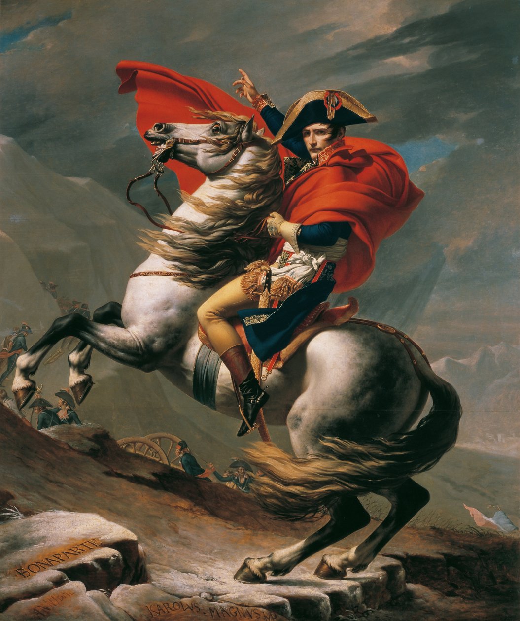 Napoleon krydser Alperne af Jacques Louis David