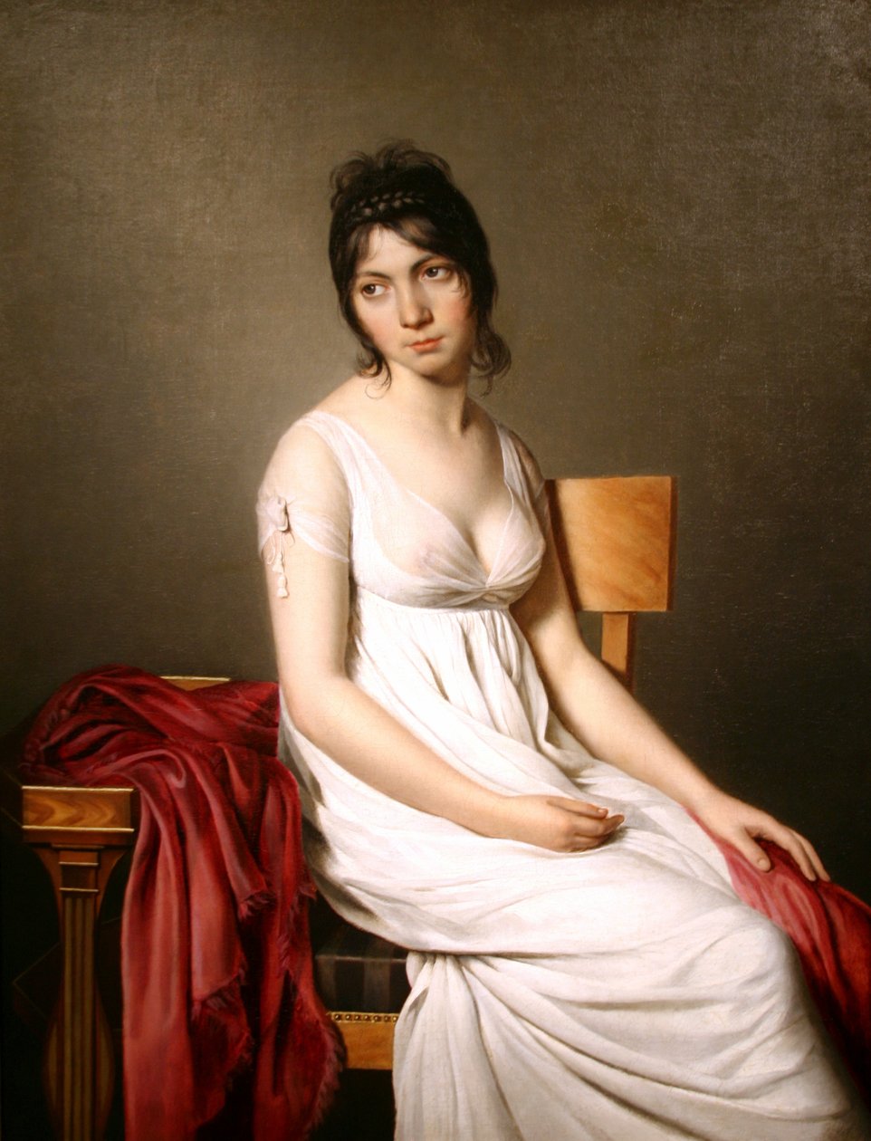 Portræt af en ung kvinde i hvidt af Jacques Louis David