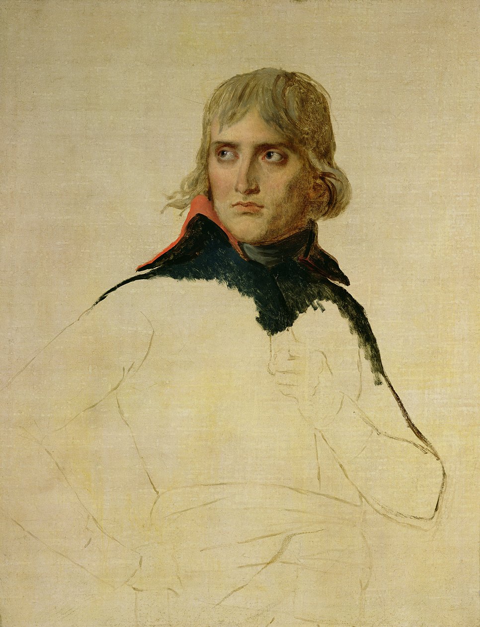 Ufærdigt portræt af general Bonaparte (1769-1821) ca. 1797-98 af Jacques Louis David