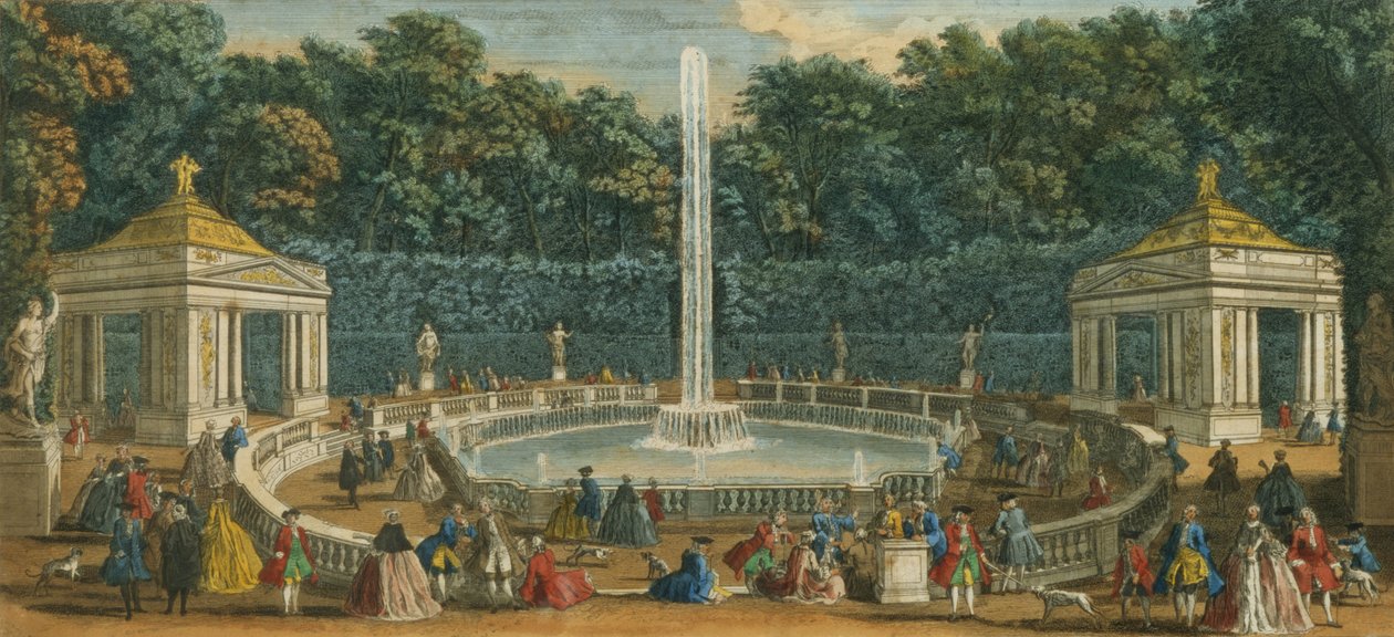 The Domes in the Garden i Versailles, pub. af Laurie og Whittle, 1794 af Jacques Rigaud