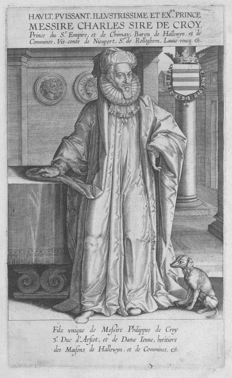 Gravering af Charles III af Croÿ af Jacques de Bye