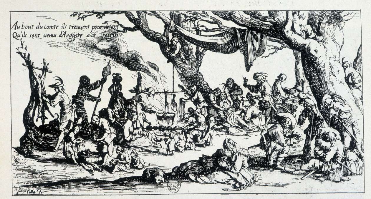 Fra graveringen af J. Callot af Jacques (after) Callot