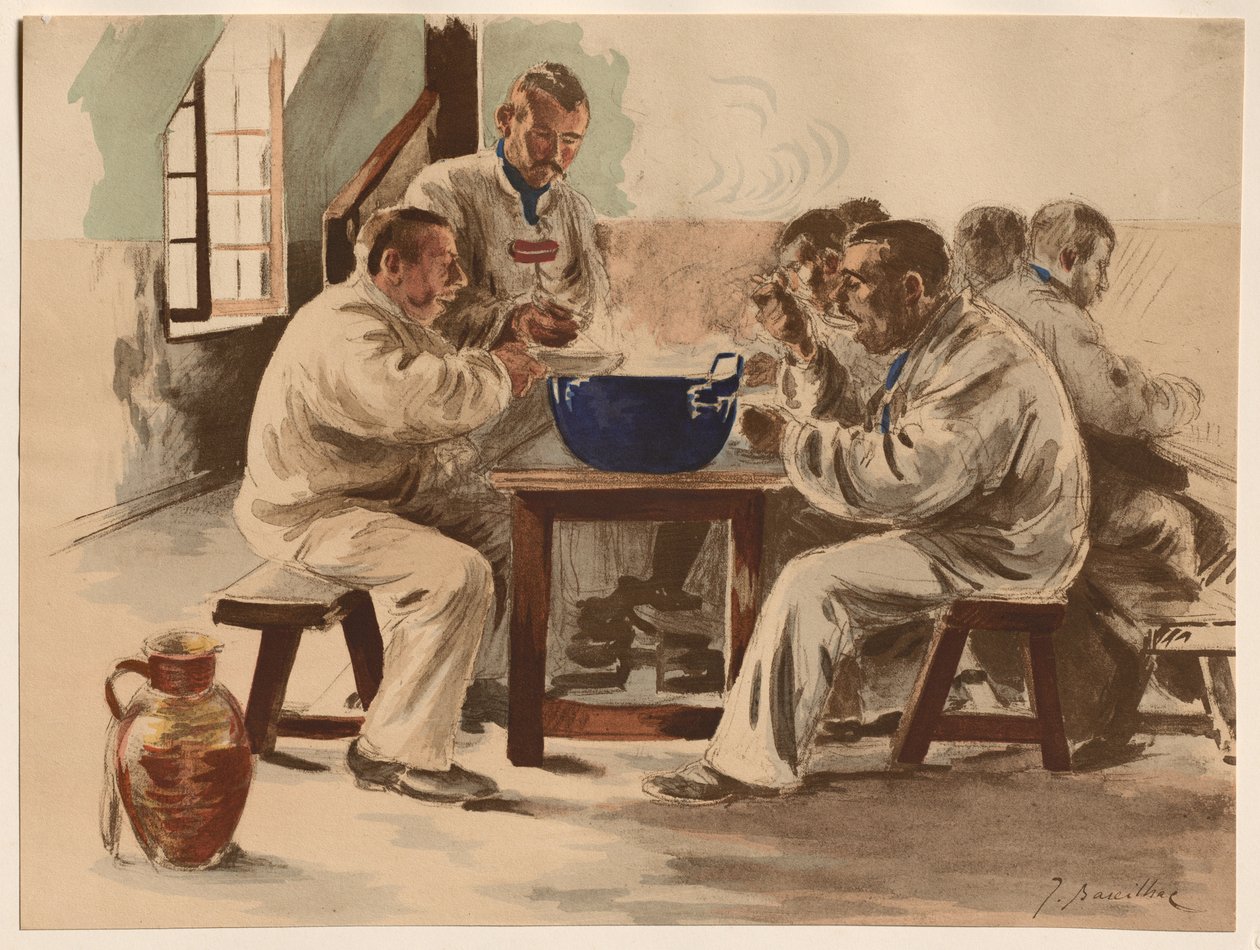 La Soupe à la Chambre, 1899. af Jacques Baseilhac