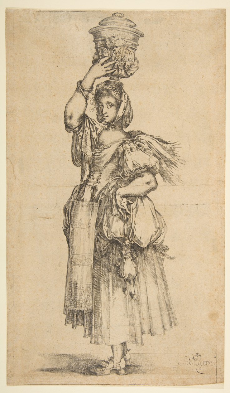 Gardener, fra Hortulanae-serien. af Jacques Bellange