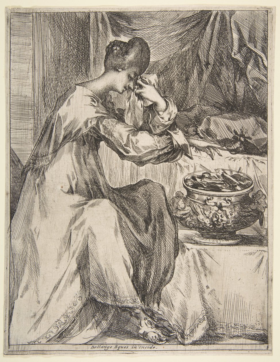 Portias selvmord, 1612-16. af Jacques Bellange