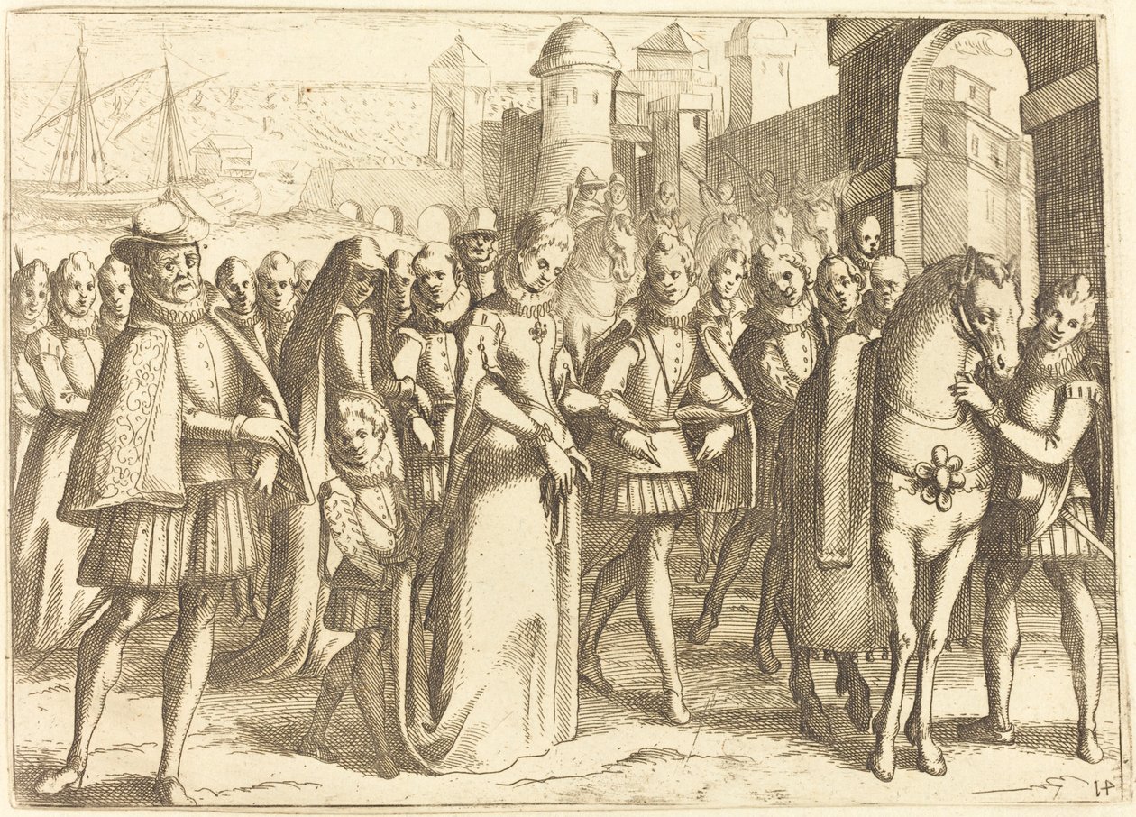 Ankomst til Valencia af Jacques Callot