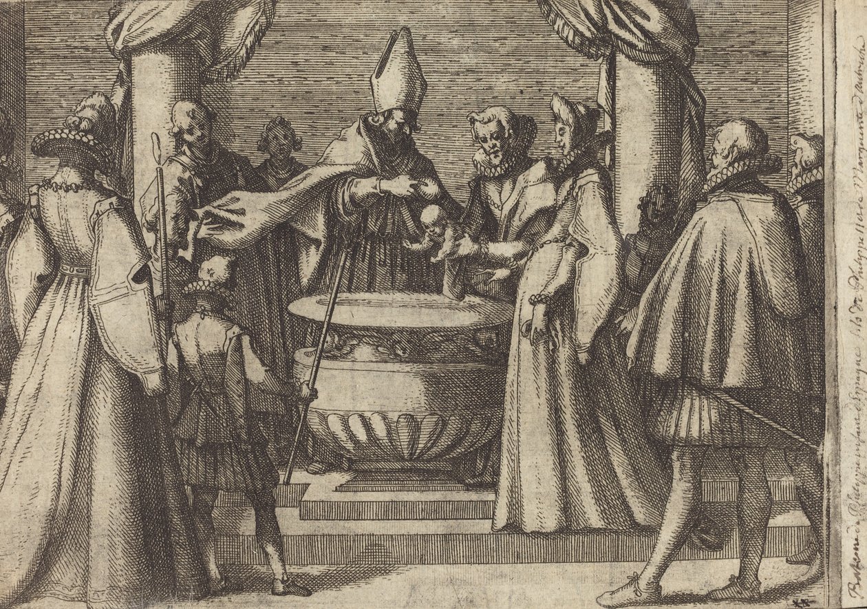 Dåb af Prinsen af Spanien [verso] af Jacques Callot