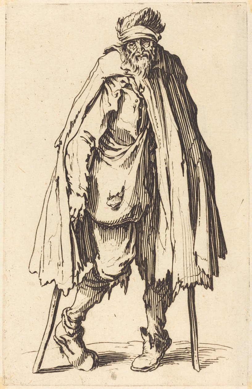 Tigger med Krykker og Sæk af Jacques Callot
