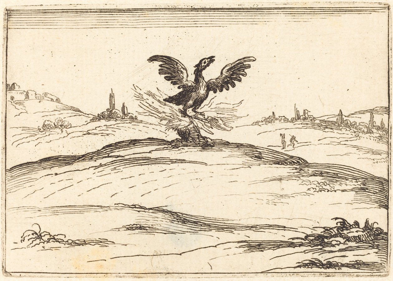 Brændende Phoenix af Jacques Callot