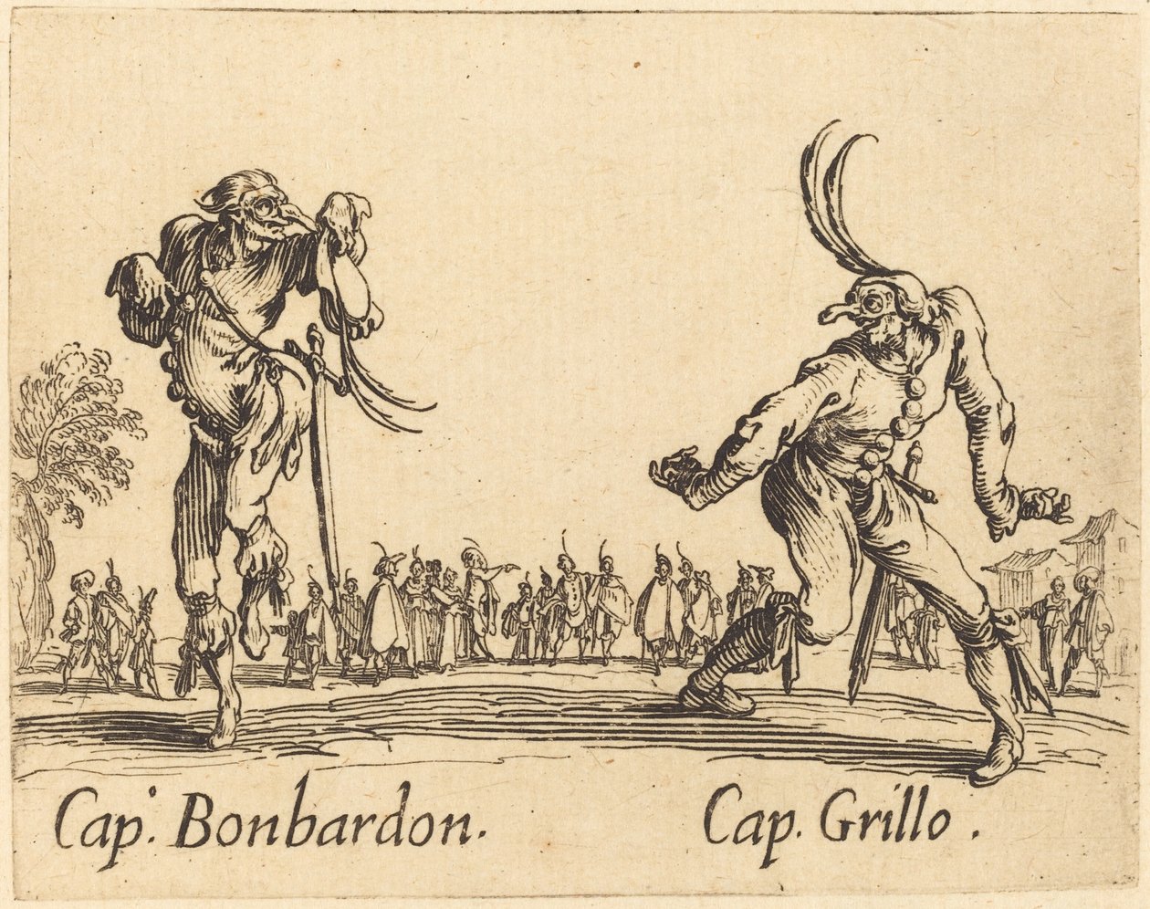 Kap. Bonbardon og Cap. Cricket af Jacques Callot