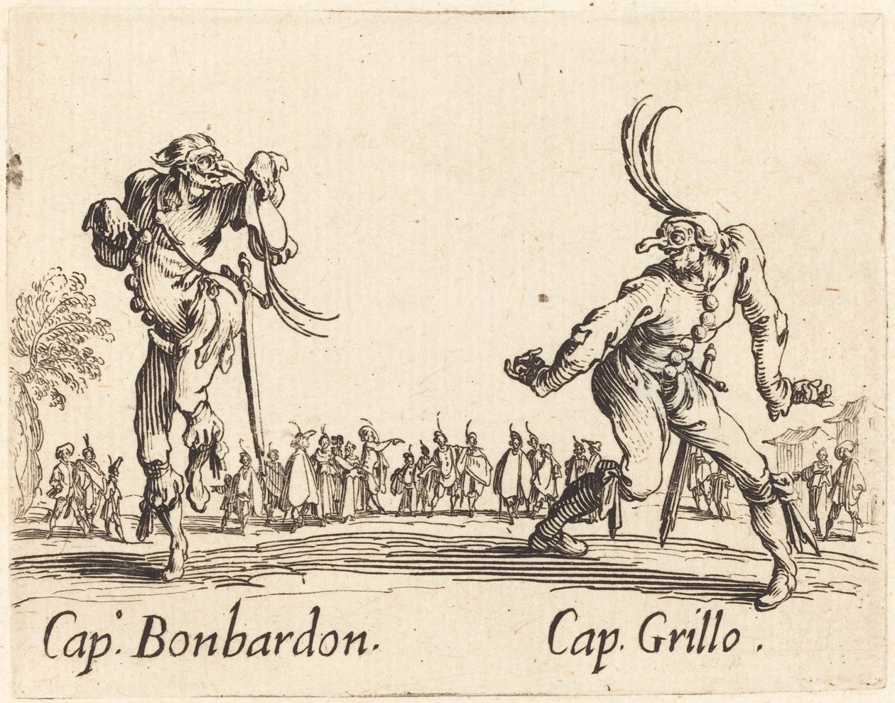 Kap. Bonbardon og Cap. Cricket af Jacques Callot