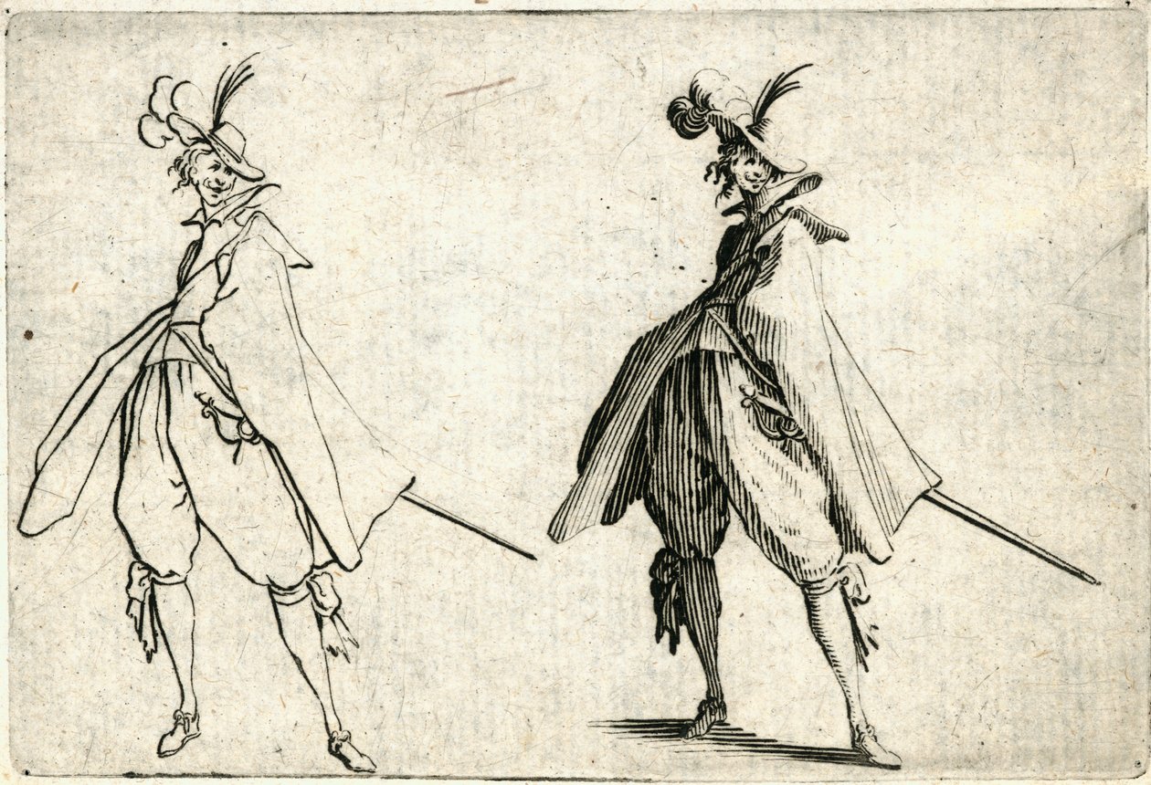 Capricer af forskellige figurer af Jacques Callot
