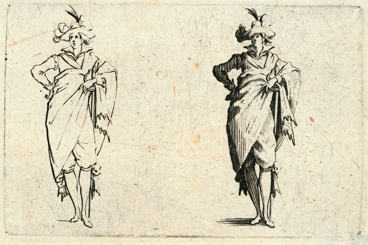 Capricer af forskellige figurer af Jacques Callot