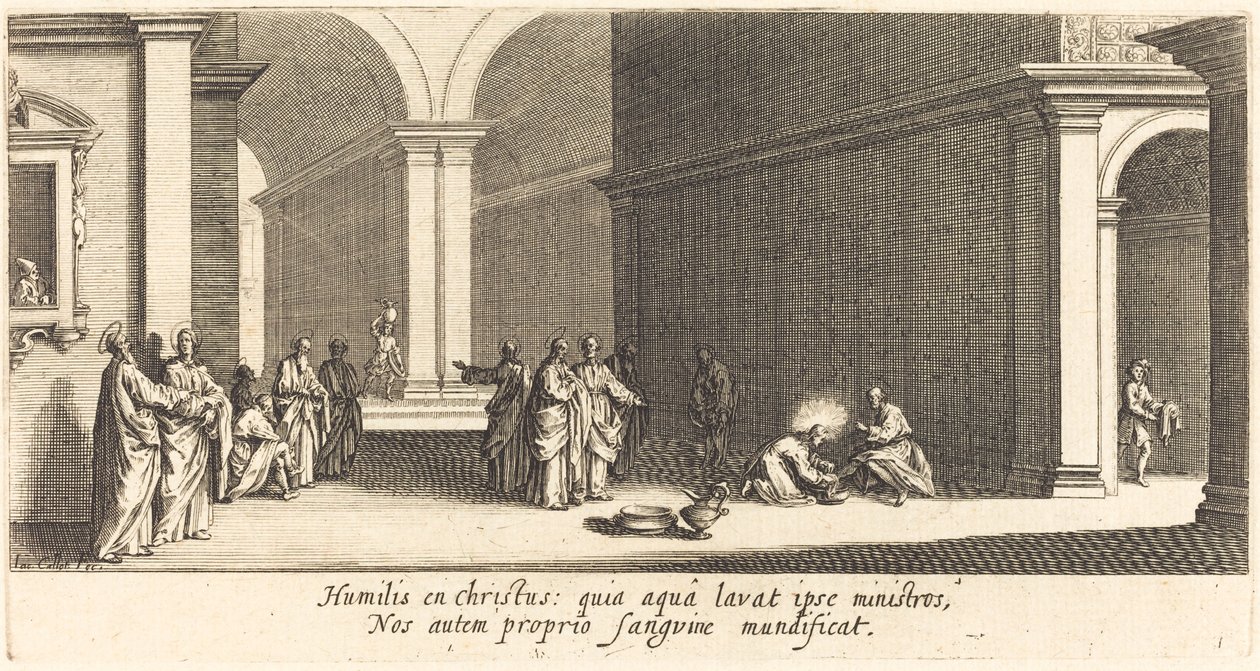 Kristus vasker apostlenes fødder af Jacques Callot